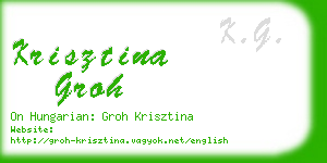 krisztina groh business card